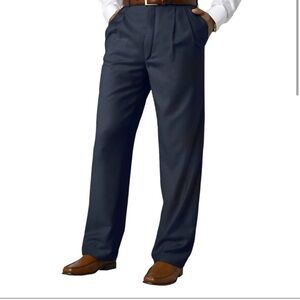 Lauren Ralph Lauren Pants Mens 36W X 30L Charcoal Blue Herringbone Straight Leg